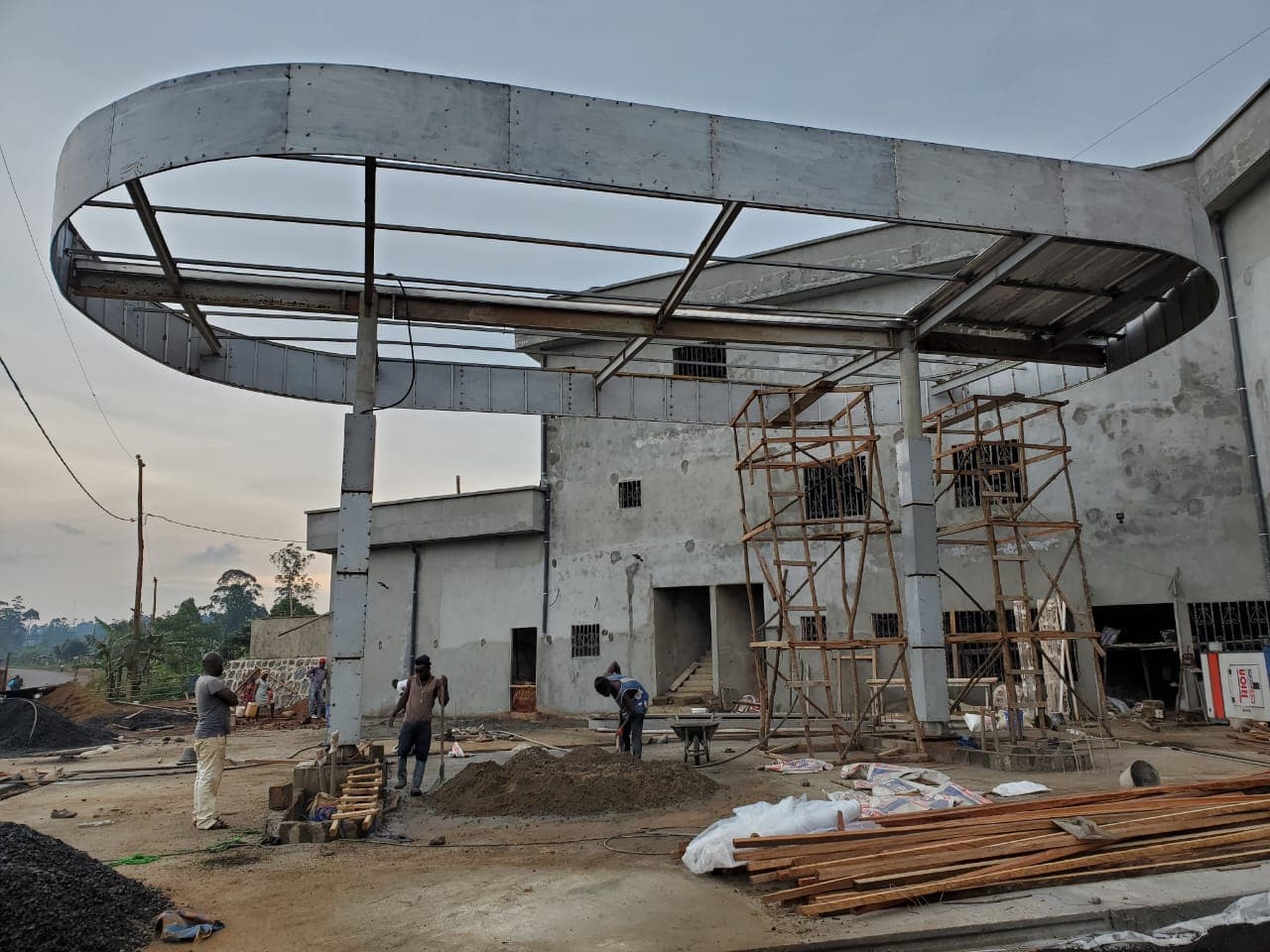 Construction d'une station service